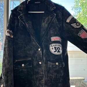 Swank A Posh Corduroy patch Blazer size M